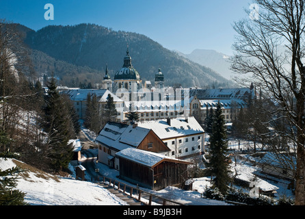 Barocke Ettal Benediktiner Kloster Ettal, Graswangtal Tal, Bayern, Deutschland, Europa Stockfoto