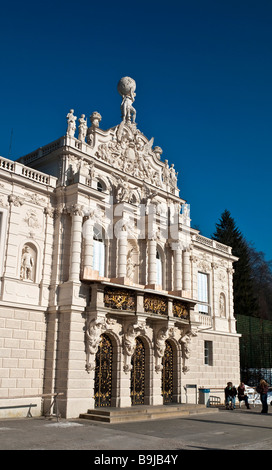 Schloss Linderhof, Königspalast, Graswangtal Tal, Oberammergau, Bayern, Deutschland, Europa Stockfoto