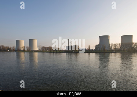 Nuclear Power Plant Biblis auf dem Rhein, betrieben von RWE, Biblis, Hessen, Deutschland, Europa Stockfoto