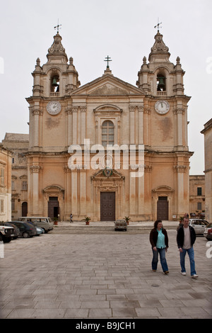 Kathedrale von Mdina, Vilhena Palace, St. Pauls Square, Mdina, Malta, Europa Stockfoto