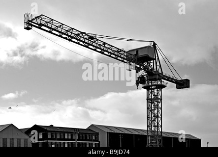 Kran in Devonshire Dock. Furness, Cumbria, England, Vereinigtes Königreich, Europa. Stockfoto