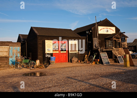 Frischer Fisch-Shop in Southwold Hafen, Southwold, Suffolk, UK Stockfoto