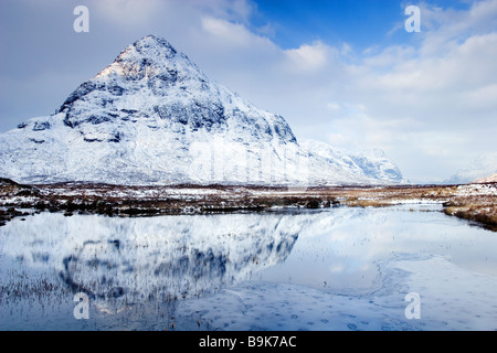 Blick über man Na Fola, Stob Chor Raineach, Buachaille Etive Beag, Glencoe, Argyll Western Highlands von Schottland Stockfoto