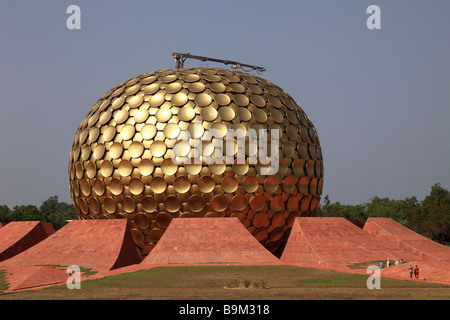 Indien Puducherry Pondicherry Auroville Matri Mandir Stockfoto