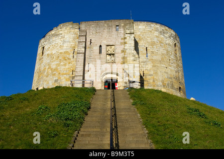 Cliffords Turm in der Stadt von York, England Stockfoto