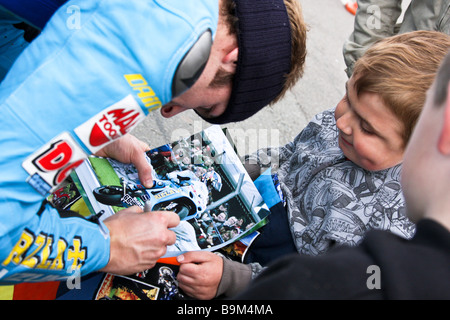 Autogramm von Tom Sykes britischen Superbike-Meisterschaft 2008 Stockfoto