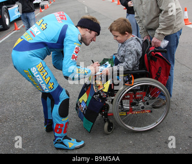 Autogramm von Tom Sykes britischen Superbike-Meisterschaft 2008 Stockfoto