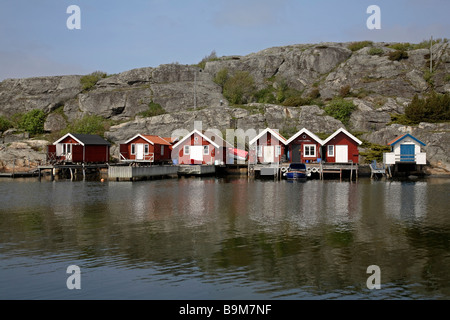 Fischerhütten, Marstrand, Schweden Stockfoto