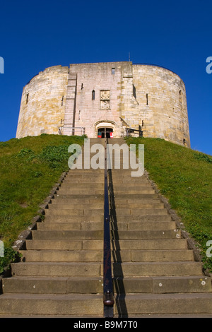 Cliffords Turm in der Stadt von York, England Stockfoto