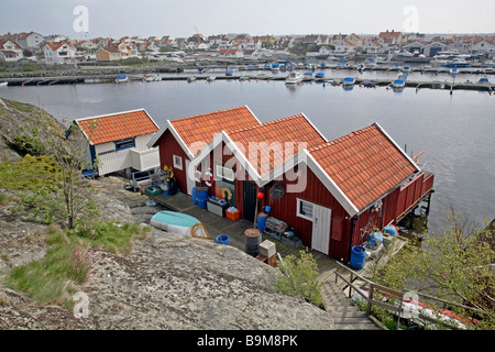 Fischerhütten, Marstrand, Schweden Stockfoto