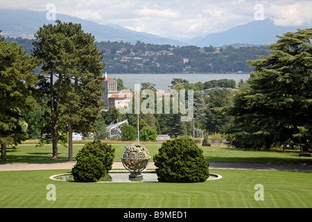 Ariana-Park vor dem Palast der Nationen in Genf, Schweiz Stockfoto