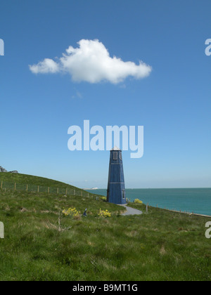 Leuchtturm bei Samphire Hoe, Dover, Kent, UK Stockfoto