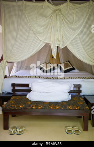 Himmelbett im asiatischen Resort - Ubud, Bali, Indonesien Stockfoto