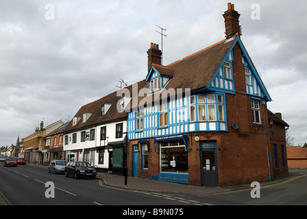 Needham Market High Street in der Nähe von Ipswich, Suffolk, UK. Stockfoto