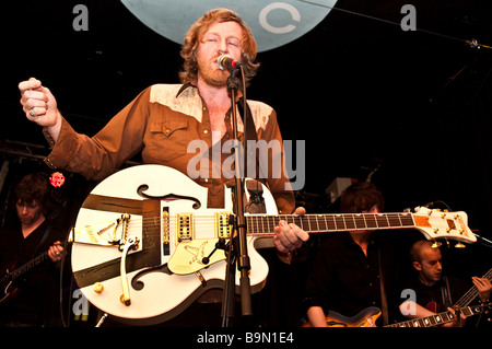 Detroit Social Club Höchstleistungen auf der Bühne der Cluny In Newcastle upon Tyne Stockfoto