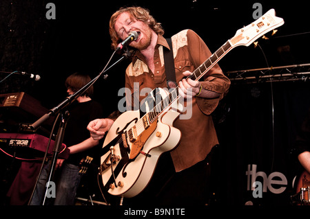 Detroit Social Club Höchstleistungen auf der Bühne der Cluny In Newcastle upon Tyne Stockfoto