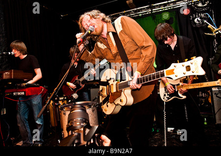 Detroit Social Club Höchstleistungen auf der Bühne der Cluny In Newcastle upon Tyne Stockfoto