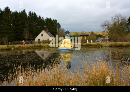 Statue des buddhistischen Gottes Nagarjuna in der Kagyu Samye Ling Kloster und tibetisches Zentrum Eskdalemuir, Langholm Stockfoto