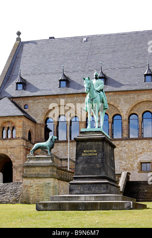 Kaiserpfalz in Goslar, Deutschland, Denkmal von Wiliam des großen Stockfoto