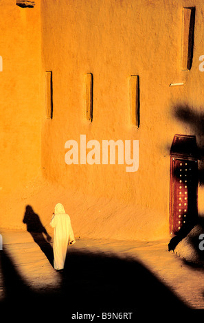Mali, Mopti Region und Djenne, klassifiziert als Weltkulturerbe der UNESCO, die große Moschee (größte Schlamm Ziegel der Welt) Stockfoto