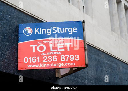 King Sturge möchte Manchester City Centre UK anmelden Stockfoto