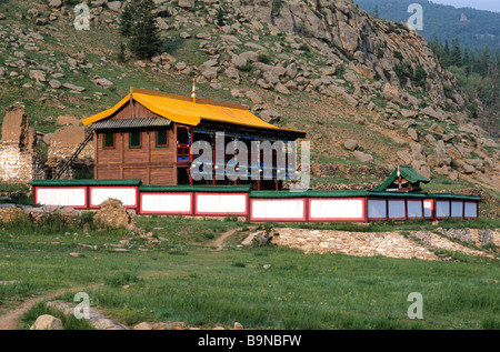 Mongolei, Tov Provinz, Tal des Bogd Khan Mountain National Park, Manchir Kloster Stockfoto