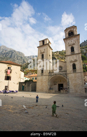 St. Tryphon Cathedral außen Kotor Montenegro Europa Stockfoto