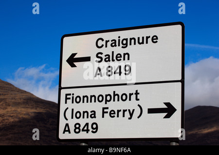 Verkehrszeichen auf Isle of Mull