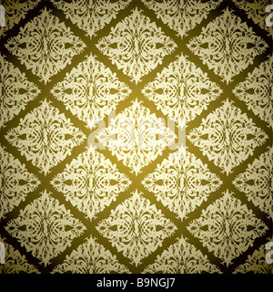 Nahtlose Muster mit einem floral inspirierten Hintergrund dargestellt Stockfoto