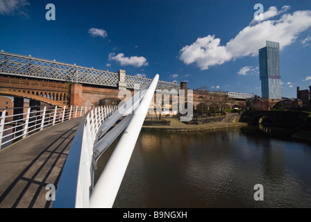 Des Händlers Brücke Manchester Stockfoto