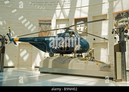 Der Angriff aus dem Himmel 1950 Ausstellung im Nationalmuseum Marine Corps in Quantico VA Stockfoto
