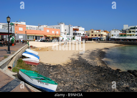 Playa Muelle Chico, Corralejo, Fuerteventura, Kanarische Inseln, Spanien Stockfoto