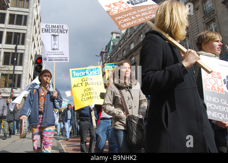 Anti-kapitalistischen G20 Protest März London 2009 Stockfoto