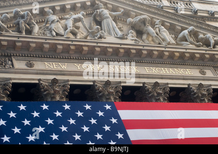 New York NY 17. März 2009 New York Börse Wallstreet Stockfoto