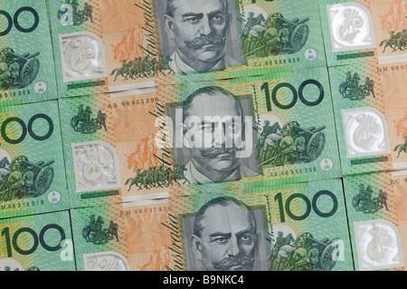 Australische hundert-Dollar-Noten Stockfoto