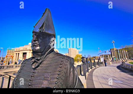 Die Valiant-Denkmal. Statue von Lieutenant Colonel Charles Michael d'Irumberry de Salaberry. Stockfoto