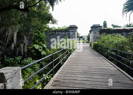 Eingangsbereich Brücke von Fort Hamilton, Bermuda Stockfoto