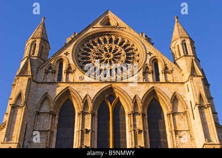 Die berühmte Rosette in den Süden Querschiff des York Minster gotische Kathedrale Stockfoto