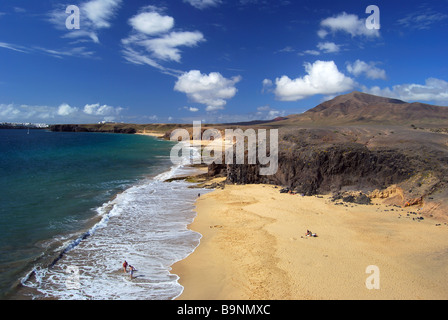 Playa De La Cera, Papagayo, Lanzarote, Kanarische Inseln, Spanien Stockfoto