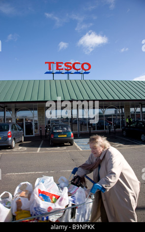 Tesco Zeichen Stockfoto