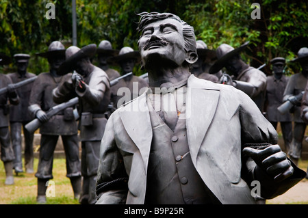 Statuen auf der Website der Rizal´s Ausführung. Stockfoto