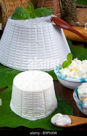 Ricotta-Ricotta-Käse italienischer Käse Italien Stockfoto