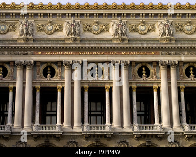 Detailansicht der Akademie Nationale De Musique (Nationale Musikakademie) Paris Frankreich Europa Stockfoto