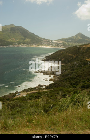 Hout Bay (Houtbaai), einem Küstenvorort von Cape Town, Südafrika. Blick vom Chapmans Peak Stockfoto