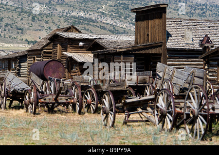 Historische Gebäude alte Trail Stadt Cody Wyoming USA Stockfoto