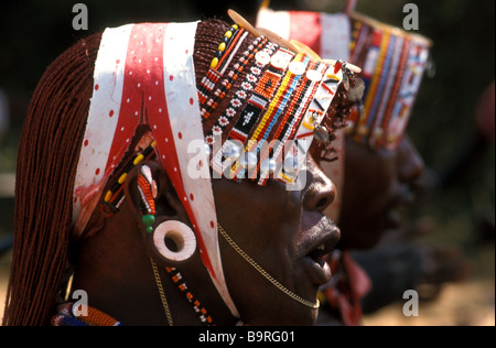 Samburu Krieger, Kenia Stockfoto