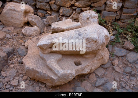 Löwe von San Marco in der Ruine (Gramvousa, Kreta, Griechenland) Stockfoto