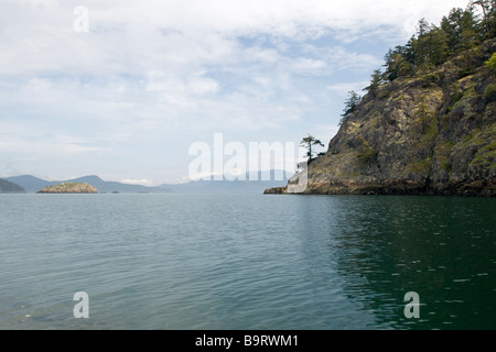 Blick von Spencer spucken State Park - Lopez Island, Washington Stockfoto