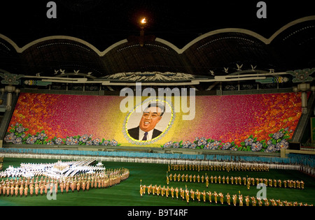 Arirang mass Games bei May Day-Stadion in Pjöngjang (Nordkorea, Nordkorea) Stockfoto