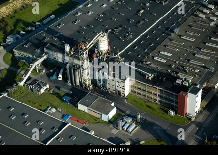 Luftaufnahme von dem französischen Continental-Reifen-Werk in Sarreguemines - Frankreich Stockfoto